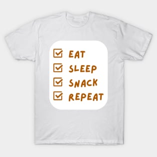 Easily Distracted By Eat Sleep Snack Repeat T-Shirt